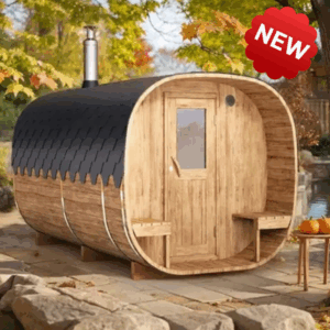 Sauna carré en bois – Élégance moderne
